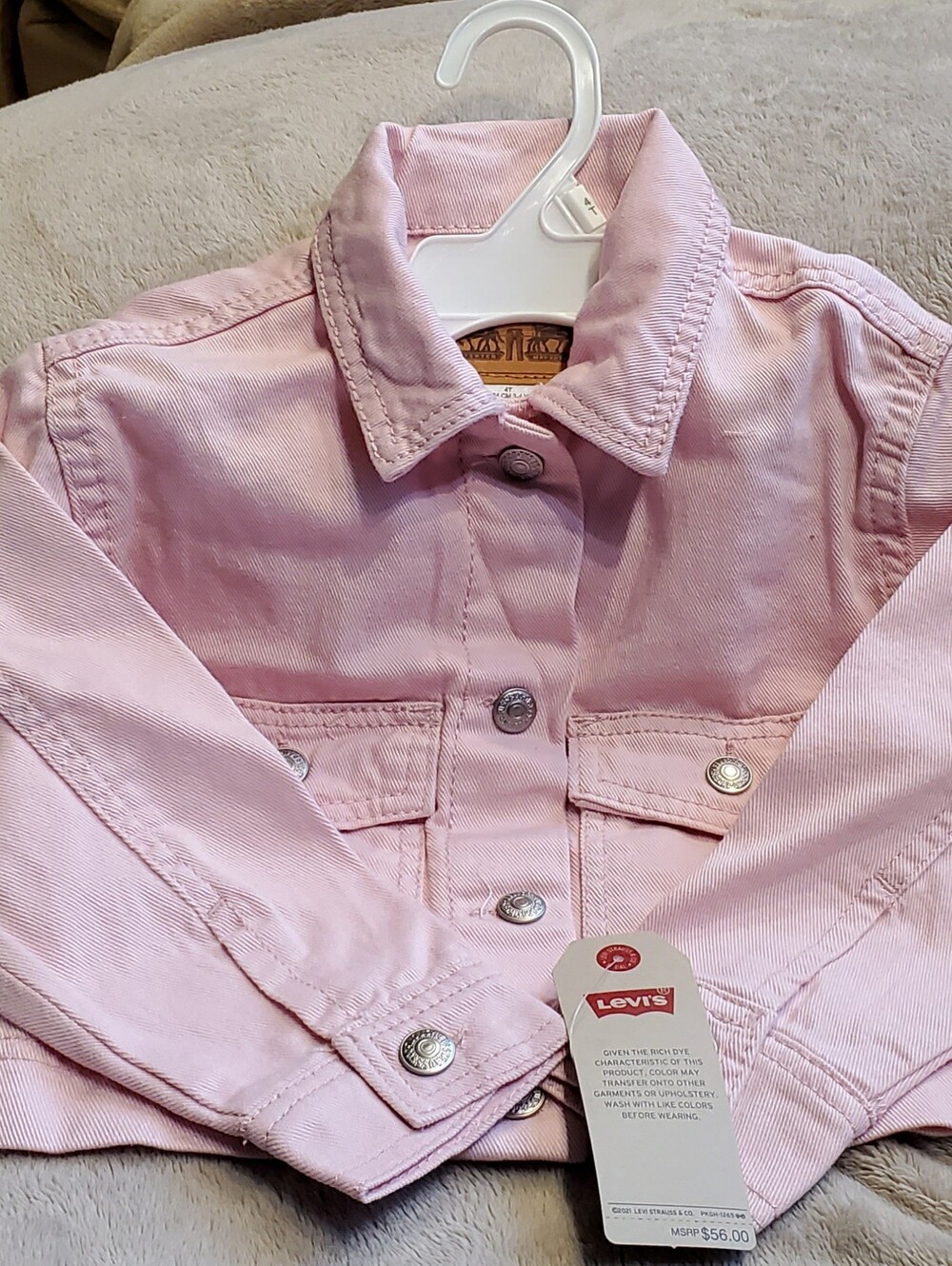 Levi's Light Pink Kids Denim Trucker Jacket